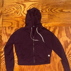 Vuori Women's Dark Purple Zip-Up Hoodie